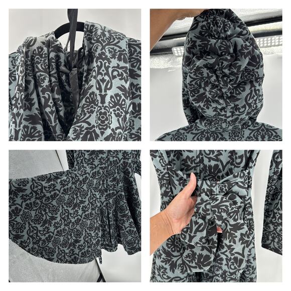 Effie’s Heart Claudia Coat damask print artsy quirky swing size xs whimisigoth - Picture 8 of 8